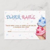 Luier Raffle Roze Blauw Geslacht onthullen Informatiekaartje (Voorkant)