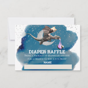 Luier Raffle Roze Draak Zilveren Ster Kaart
