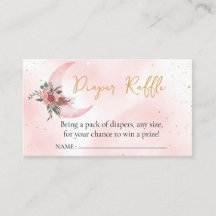 Luier Raffle Roze Goud We zijn over de maan