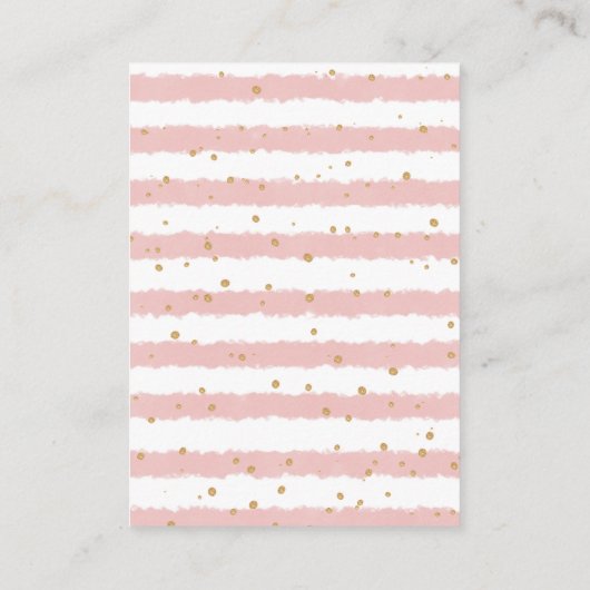 Luier Raffle Roze Gouden Bloemenolifant Informatiekaartje (Achterkant)