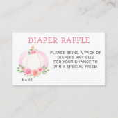 Luier Raffle Roze Pompoen Baby shower Enclosure C Informatiekaartje (Voorkant)