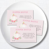 Luier Raffle Roze Pompoen Baby shower Informatiekaartje