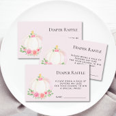 Luier Raffle Roze Pompoen Baby shower Informatiekaartje