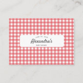 Luier Raffle Rustic Little Tomato Baby shower Informatiekaartje (Achterkant)