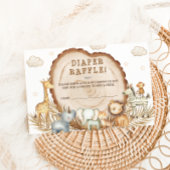 Luier Raffle Safari Dieren Baby shower Rustiek Informatiekaartje