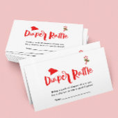 Luier Raffle Santa Christmas Winter Baby shower Informatiekaartje