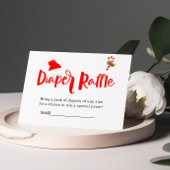 Luier Raffle Santa Christmas Winter Baby shower Informatiekaartje