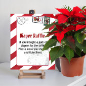 Luier Raffle Santa's Letter Noordpool gestempeld Poster