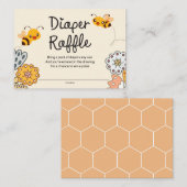 Luier Raffle Schattige Bumble Bees Baby shower Informatiekaartje (Voorkant / Achterkant)