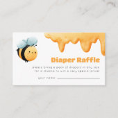 Luier Raffle Schattige Honey Bee Baby shower Informatiekaartje (Voorkant)