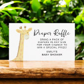 Luier Raffle Schattigee Safari Dieren Baby shower Informatiekaartje