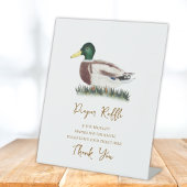 Luier Raffle Sign Mallard Duck Baby shower Reclamebord Met Voetstuk