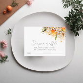 Luier Raffle Sinaasappel Citrus Tangerine Baby sho Informatiekaartje