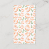 Luier Raffle Sinaasappel Herfst Pompoen Bow Baby s Informatiekaartje (Achterkant)