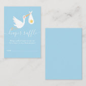 Luier Raffle Speciale Levering Ooievaar Baby showe Informatiekaartje (Voorkant / Achterkant)