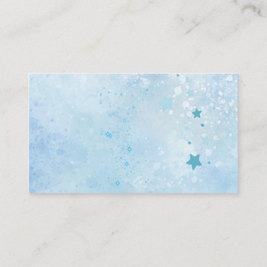 Luier Raffle Spel Beer Blauwe Ballon Eucalyptus Informatiekaartje (Achterkant)