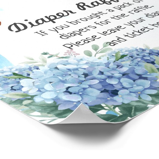 Luier Raffle Spel Olifant Hete lucht ballon Poster (Hoek)