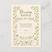 Luier Raffle Storybook Girl Baby shower Informatiekaartje (Voorkant)