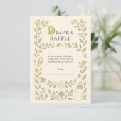 Luier Raffle Storybook Girl Baby shower Informatiekaartje (Staand voorkant)