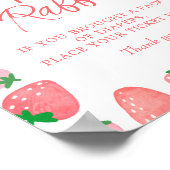 Luier Raffle Strawberry Baby shower Poster (Hoek)