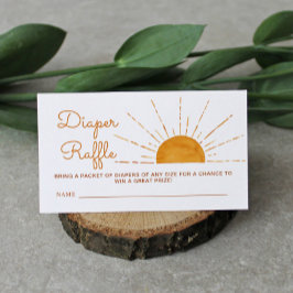 Luier Raffle Sun Baby shower Informatiekaartje