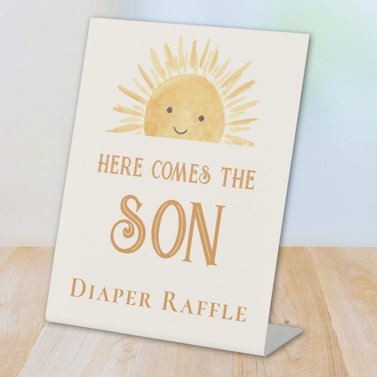 Luier Raffle Sun Baby shower Reclamebord Met Voetstuk