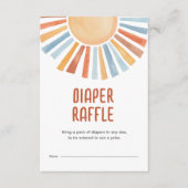 Luier Raffle Sunshine Genderneutraal Baby shower Informatiekaartje (Voorkant)