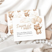 Luier Raffle Teddy Bear Baby shower Informatiekaartje