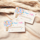 Luier Raffle Teddy Bear Geslacht Onthullen Roze Bl Informatiekaartje