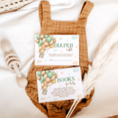 Luier Raffle Teddy Bear Groene Hete Luchtballon Informatiekaartje