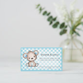 Luier Raffle Teddy Bear Picknick Baby shower spel Informatiekaartje (Staand voorkant)