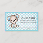 Luier Raffle Teddy Bear Picknick Baby shower spel Informatiekaartje (Voorkant)