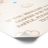 Luier Raffle Teddy Bear Roze Blauw Game Sign Foto Afdruk (Hoek)