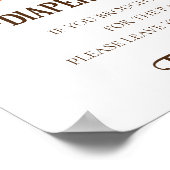 Luier Raffle Teken Baby shower Woodland Mushroom Poster (Hoek)