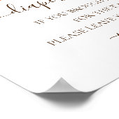 Luier Raffle Teken Baby shower Woodland Mushroom Poster (Hoek)