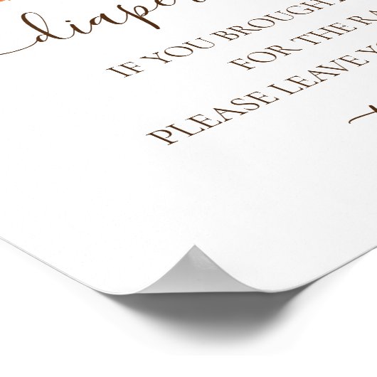 Luier Raffle Teken Baby shower Woodland Mushroom Poster (Hoek)