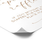 Luier Raffle teken | Boho Geslacht onthulling luie Poster (Hoek)