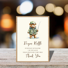 Luier Raffle Teken Een Kleine Visser Baby shower Poster