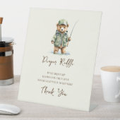 Luier Raffle Teken Een Kleine Visser Baby shower Reclamebord Met Voetstuk (Insitu)