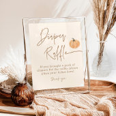 Luier Raffle Teken, Herfst Pompoen Baby shower Poster