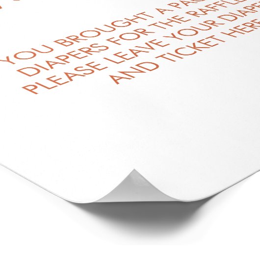 Luier Raffle teken minimale Boho hart terracotta Poster (Hoek)