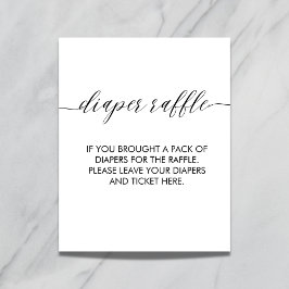 Luier Raffle teken Modern Minimalistisch Eenvoudig Poster