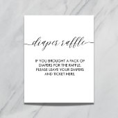 Luier Raffle teken Modern Minimalistisch Eenvoudig Poster