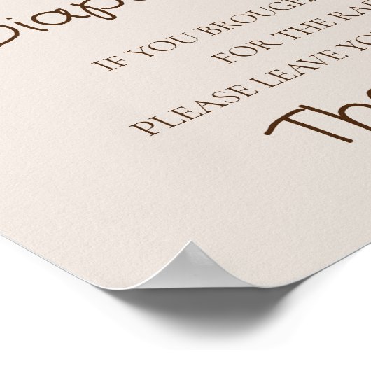 Luier Raffle teken Teddy lokaal geteeld Baby Poster (Hoek)