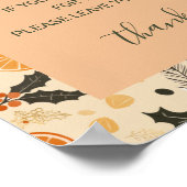 Luier Raffle Teken Winter Citrus Baby shower Poster (Hoek)