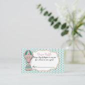 Luier Raffle Ticket, Baby shower Hete Luchtballon Informatiekaartje (Staand voorkant)