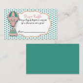 Luier Raffle Ticket, Baby shower Hete Luchtballon Informatiekaartje (Voorkant / Achterkant)