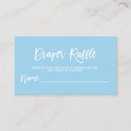LUIER RAFFLE Ticket Blue BOY Baby shower Informatiekaartje