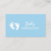 LUIER RAFFLE Ticket Blue BOY Baby shower Informatiekaartje (Achterkant)