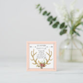 Luier Raffle Ticket Boho Deer Antlers Blush Rozen (Staand voorkant)